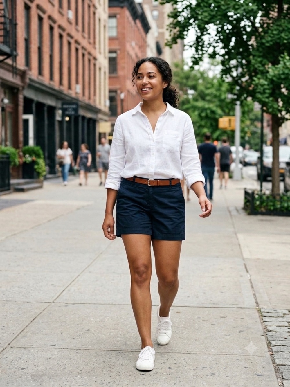 J.Crew Navy Blue Broken-In Cotton Chino Shorts Size 6 Preppy Coastal Grandmother